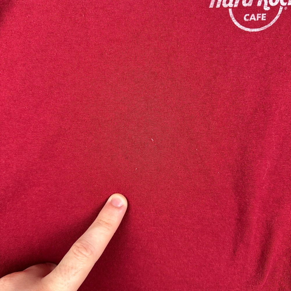 Hard Rock Cafe Shirt Large Red San Antonio Texas 1971 Alamo Short Sleeve - Picture 7 of 13